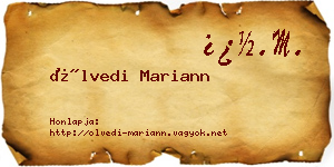 Ölvedi Mariann névjegykártya