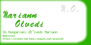 mariann olvedi business card